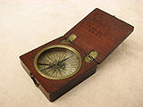 Georgian period travellers mahogany cased pocket compass